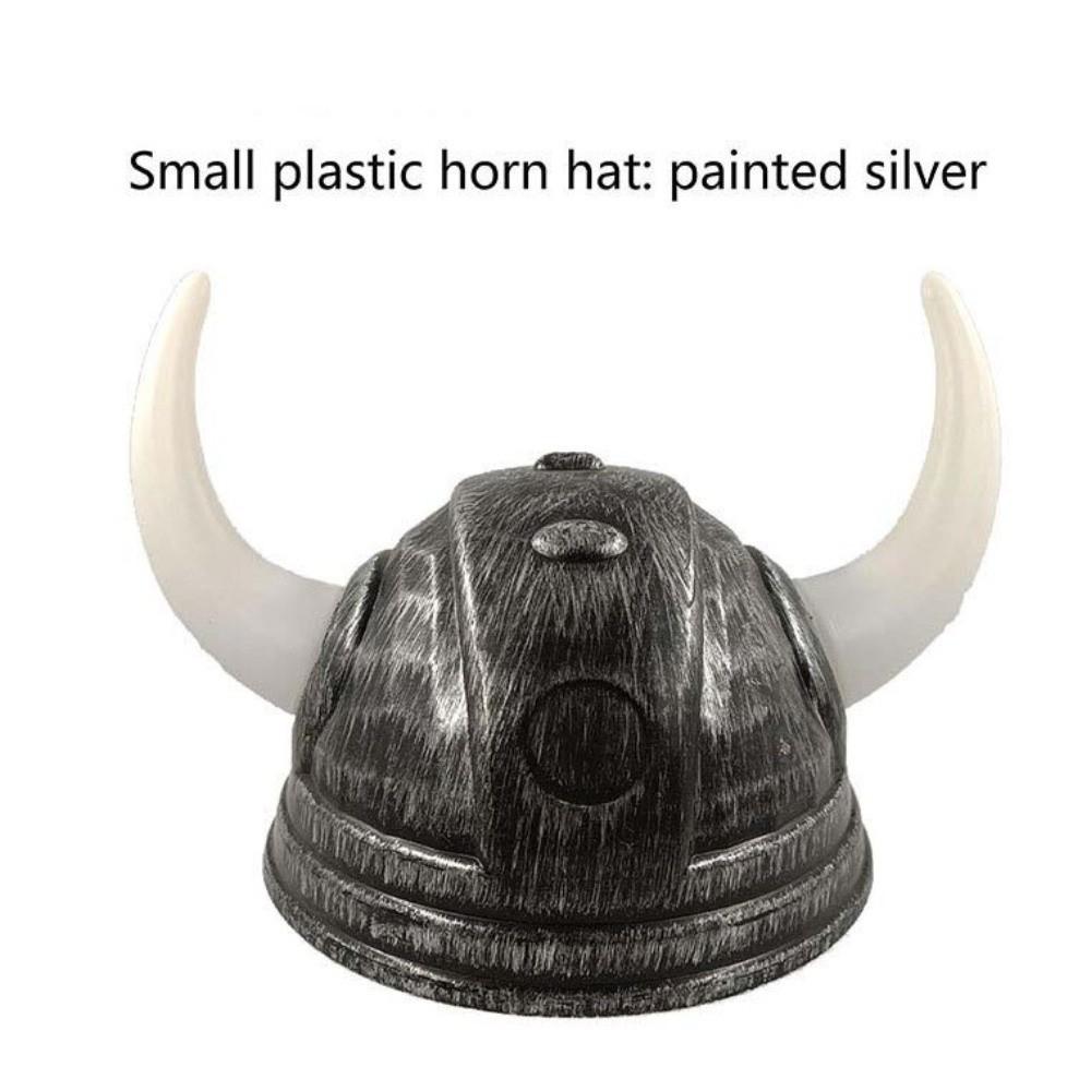Antiqued Viking Horn Hat Helmet Halloween Cosplay Masquerade Ox Decors Cosplay Costume Prop