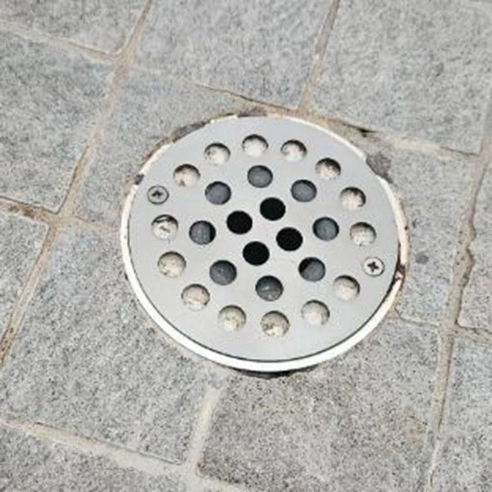 Stainless Steel Shower Drain Cover Anti-Clog Rust-Proof Floor Drain Cover 4-1/4“ Drain Strainer Bathroom Accessories