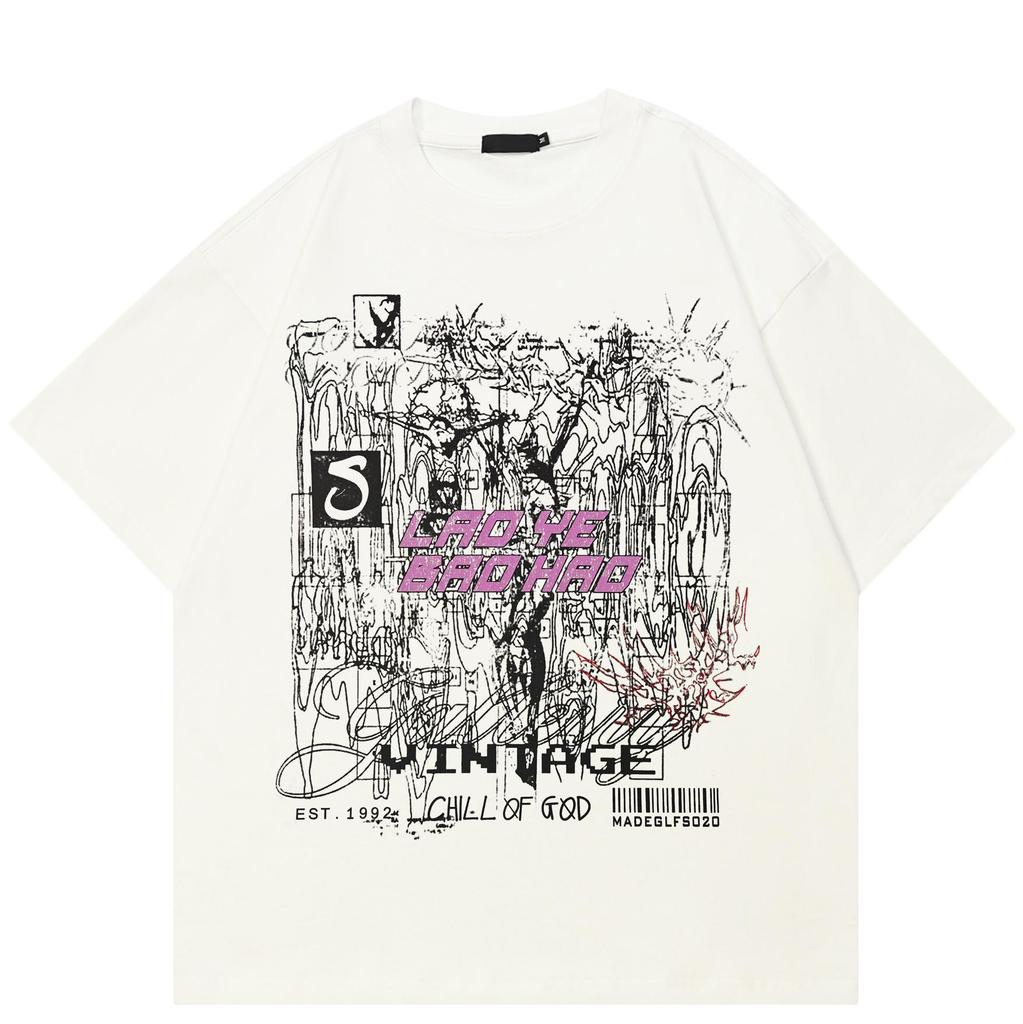 Streetwear Anime Graphic T-Shirt Cotton Tshirt Unisex Tops Tees Summer Short Sleeves T Shirt