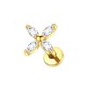 1PC G23 Titanium 16G Marquise Lotus CZ Flower Flat Back Stud Labret Tragus Helix Cartilage Conch Earring Piercings Sexy Jewelry