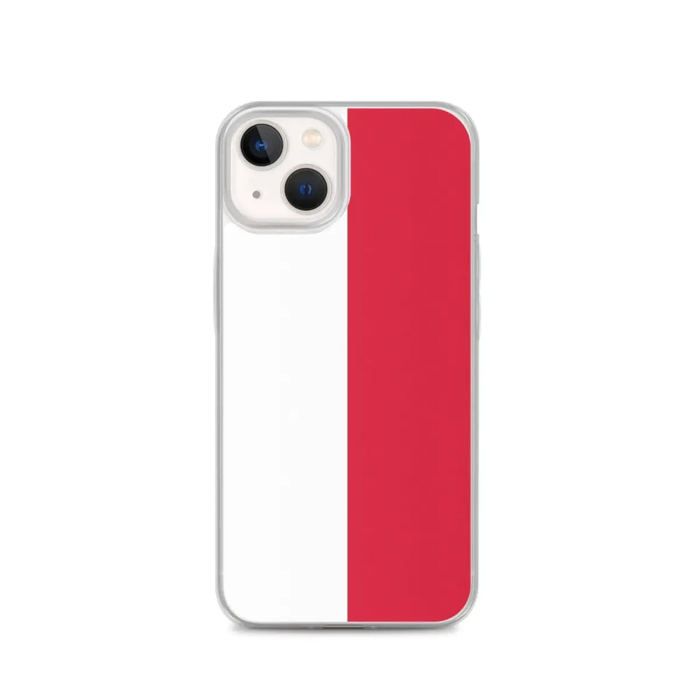 Coque iPhone - PIXELFORMA - iPhone 13 - Drapeau De La Pologne - Silicone Souple - Design Léger