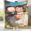 Dream Doraemon Cartoon Flannel Blanket,Ultra Soft Warm Plush Throw for Home Bedroom Bed Sofa Cover Office Picnic Gift Kids