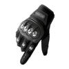 Locomotive gloves men's fitness sports touch screen non-slip outdoor riding protection touch screen stainless steel shell full finger