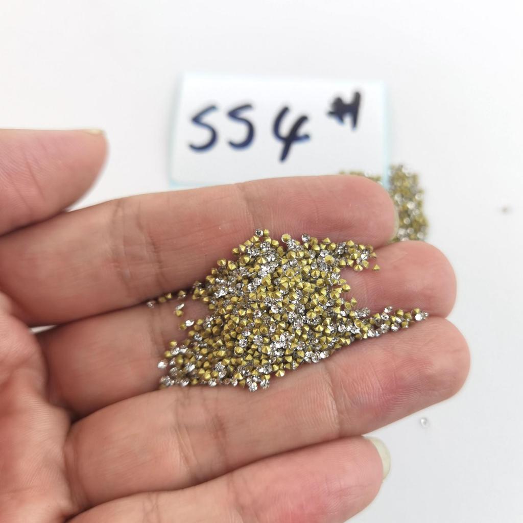 White Rhinestone Glass Drill for Nail Art, Crowns, Glasses, and DIY Jewelry Accessories