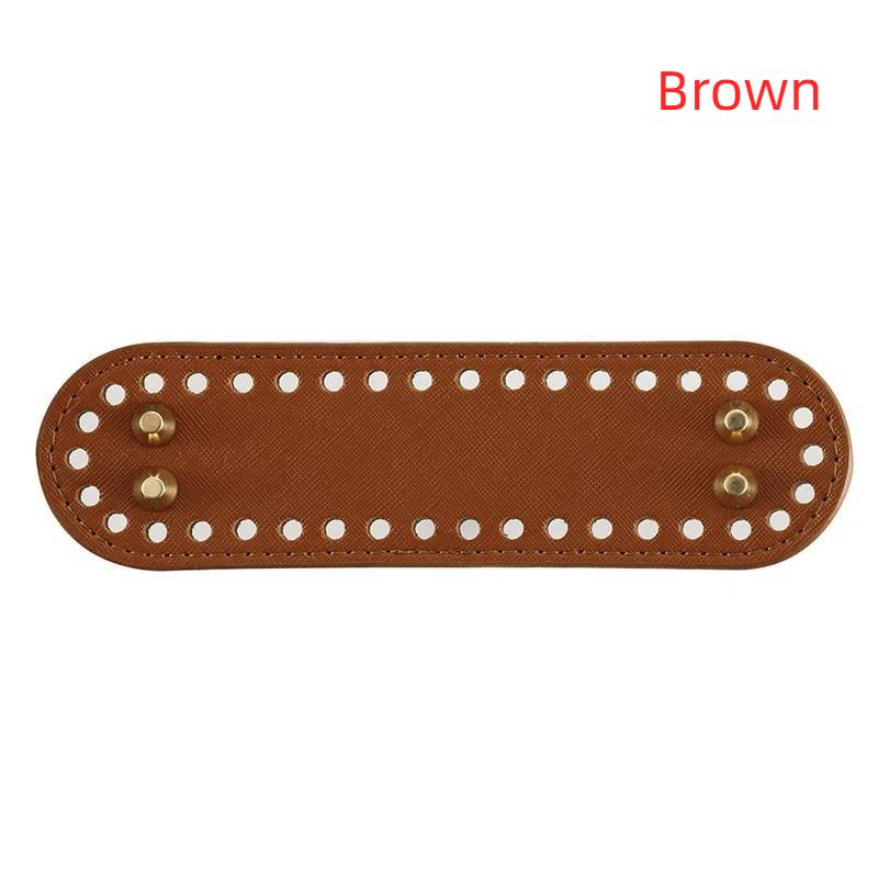 1 Stück Ovaler Boden PU-Leder Tasche Boden Mit Löchern Für DIY Heimdekoration Handgemachte Stricktasche Häkeltasche Boden Zubehör