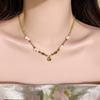 Light Luxury Pearl Choker Necklace Vintage Elegant Womens Necklace Fashion Versatile Crystal Collar Jewelry
