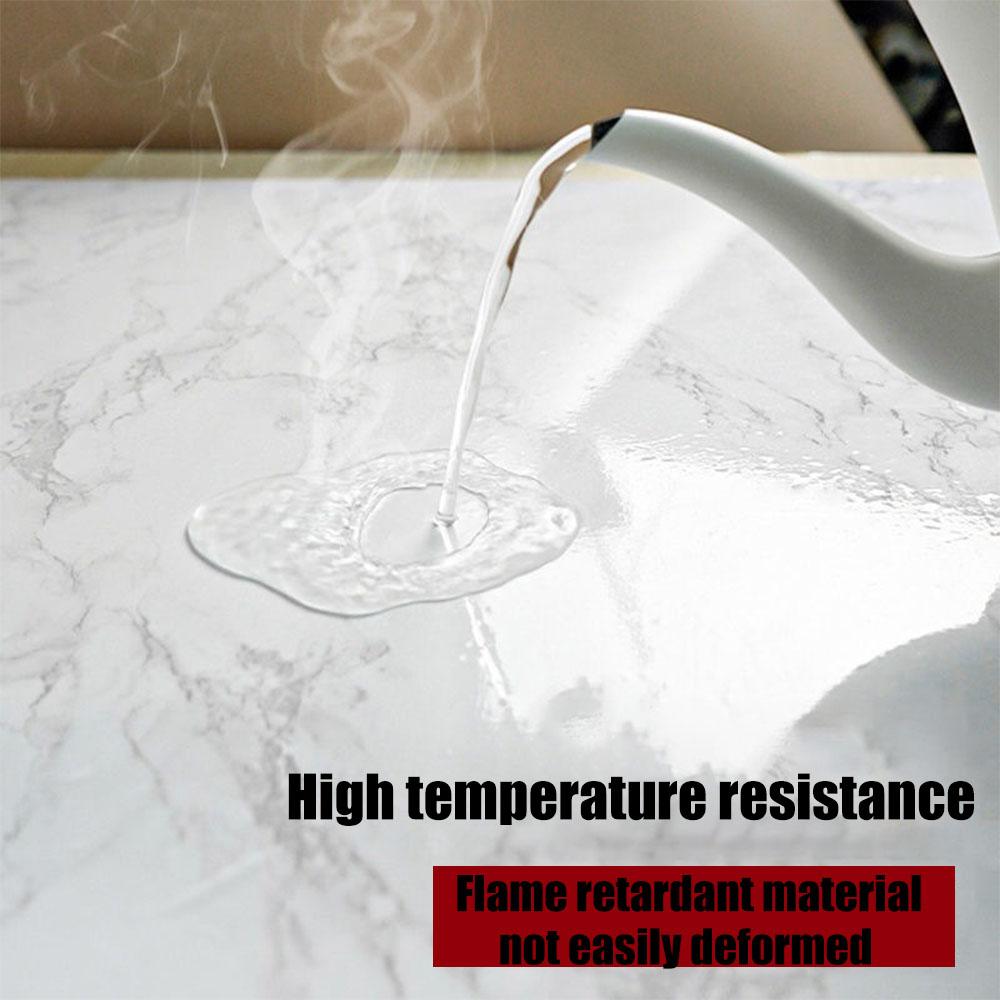 40CM Marmurowa Dekoracja Domu Samoprzylepne Naklejki Ścienne Odporne na Wilgoć Odporne na Wysokie Temperatury Tapeta do Szafek Kuchennych