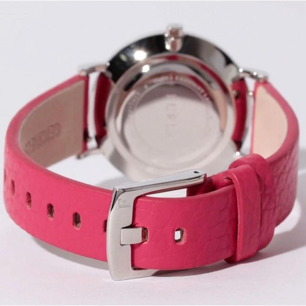 Used [Unused] FURLA Coral Pink Minimal Leather Watch