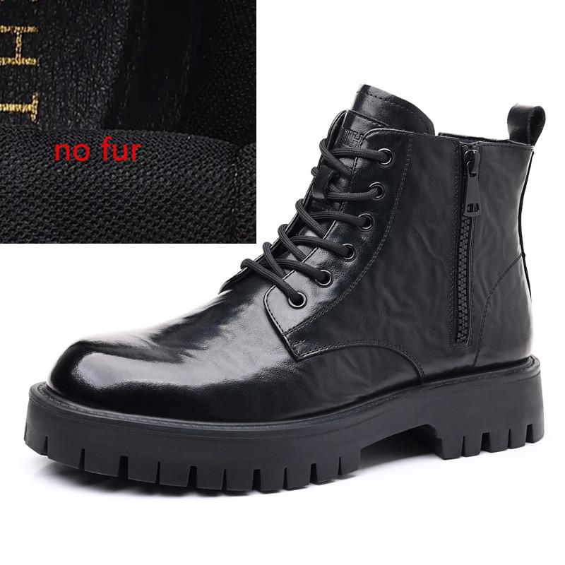 

Модные мужские классические повседневные кожаные ботинки челси в британском стиле, модные уличные ботинки с толстой подошвой, высокие хлопковые туфли для мужчин 43