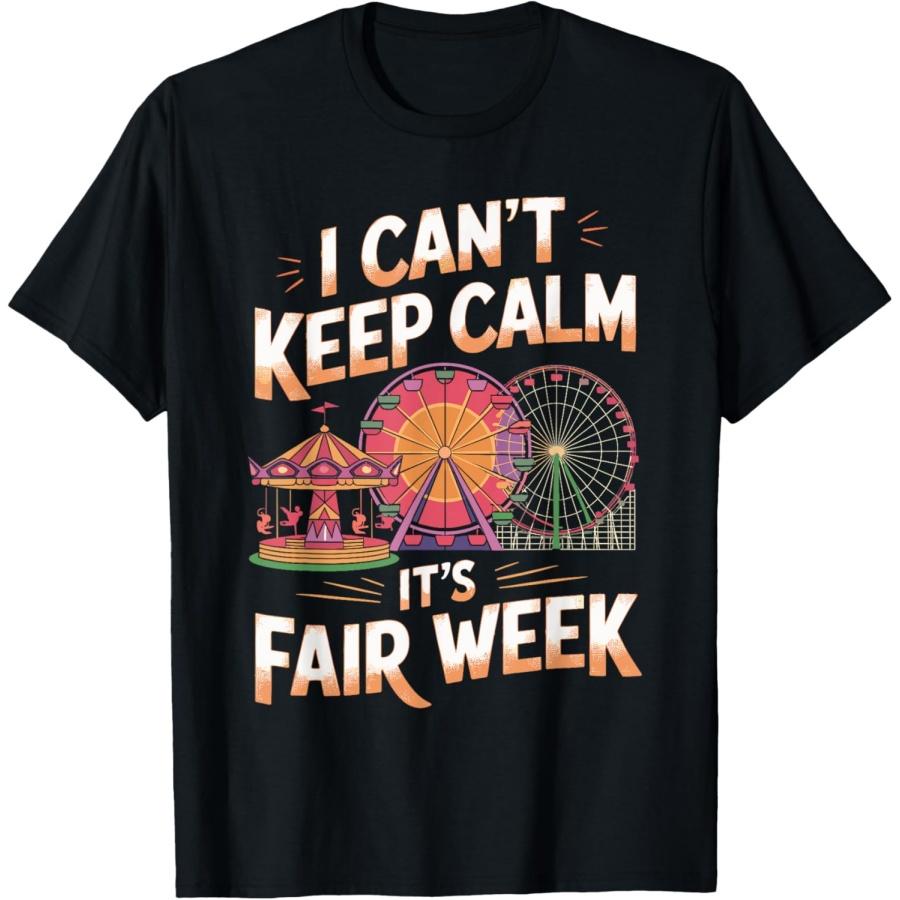 It s Fair Week Carousel Rides Country Fair Carnival Fair T-Shirt XXXXXL чёрный