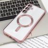 Case for Samsung Galaxy A35 5G, Electro MagSafe, Pink + Glass Screen Protector