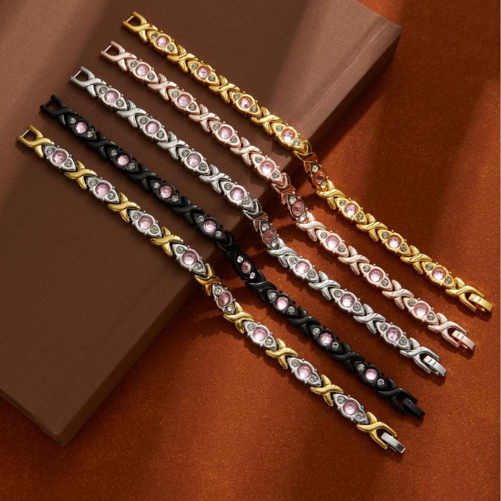 Nastavitelný magnetický náramek s kamínky: Trendy, Barevný, Odnímatelný Módní Doplněk.