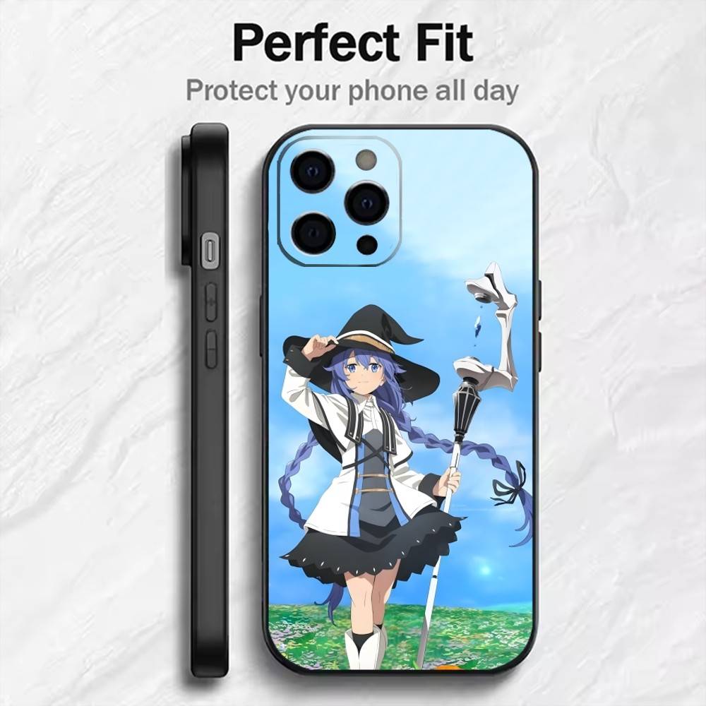 

Roxy Anime M-Mushoku T-Tensei Phone Case For iPhone17,16,15,14,13,12 Plus,Max Soft Silicone Black Cover iPhone13