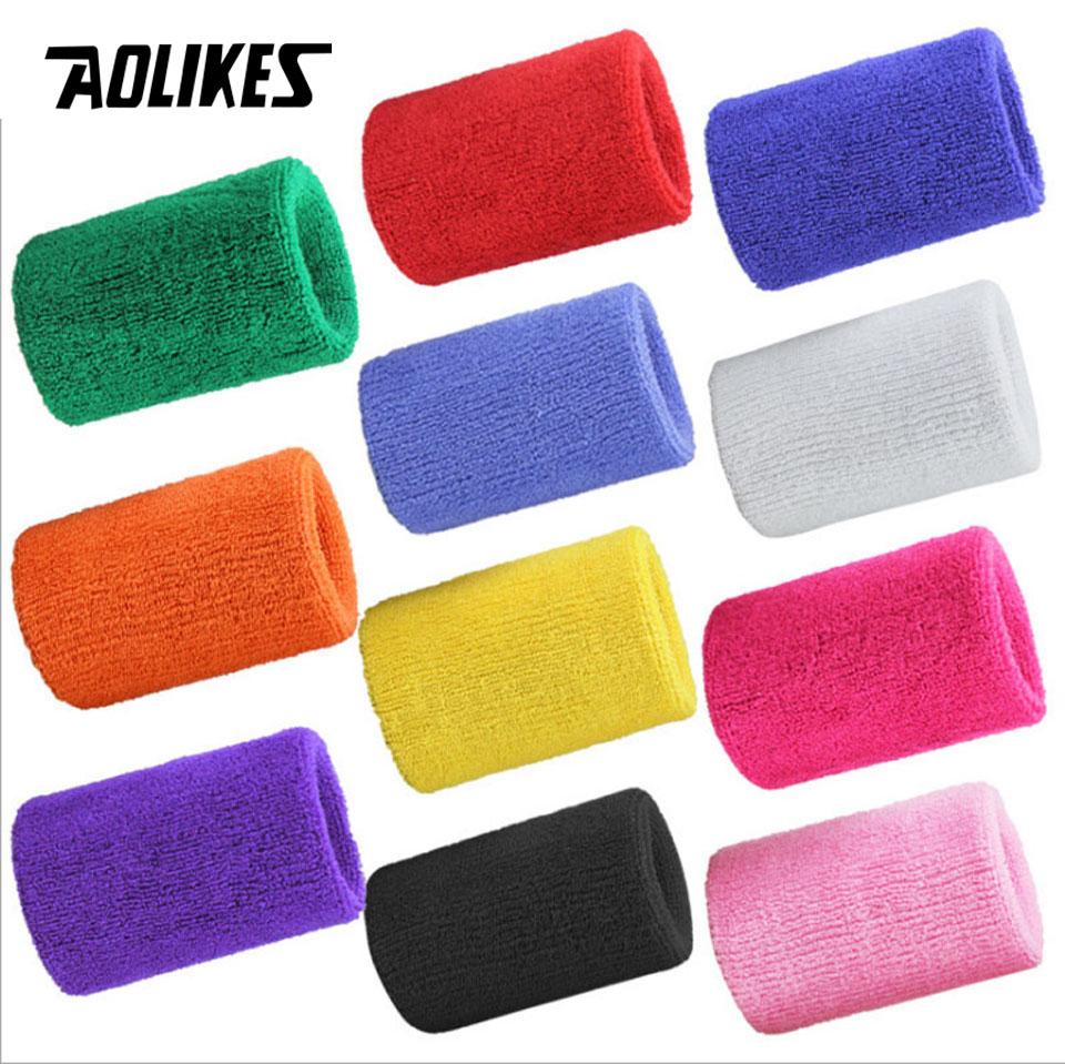 Aolikes 1Pcs Wrist Brace Support Wrap Tennis Wristband Sport Sweatband For Gym Basketball Volleyball Hand Sweat Band Polsband