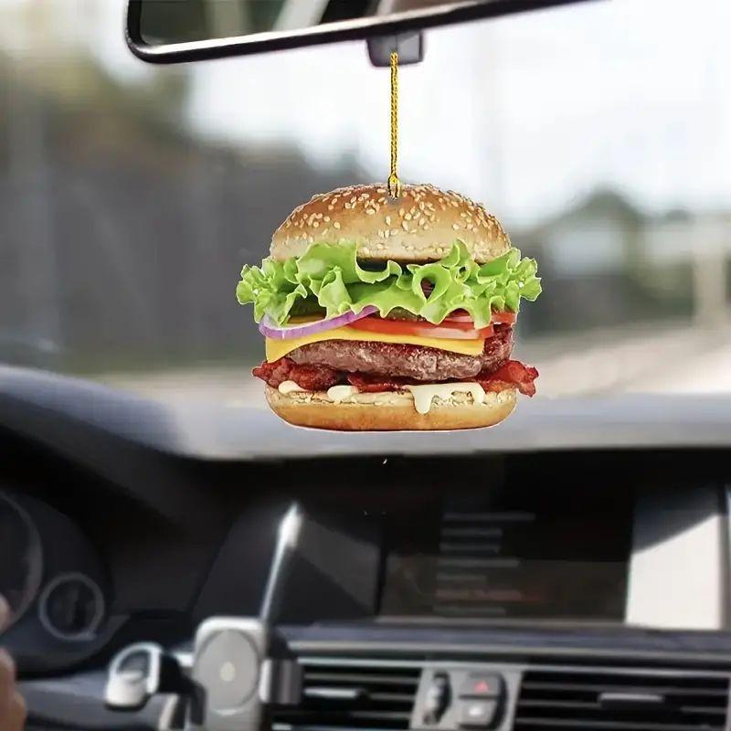 Acrylic Charming Car Rearview Mirror Decoration Featuring Fun Cartoon Design