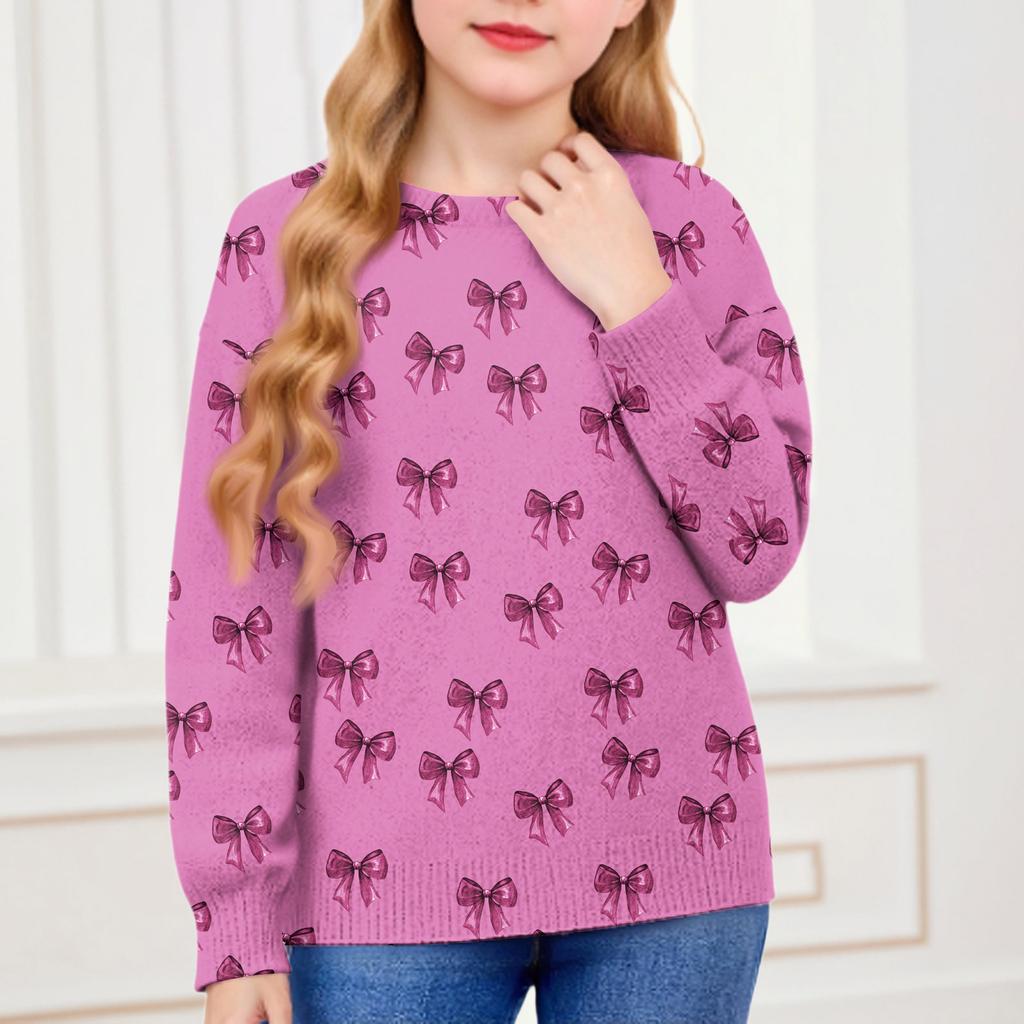 Sweatshirts For Children Boys And Girls Knit Sweater Cute Shirt Fall Crewneck Pullover Tops