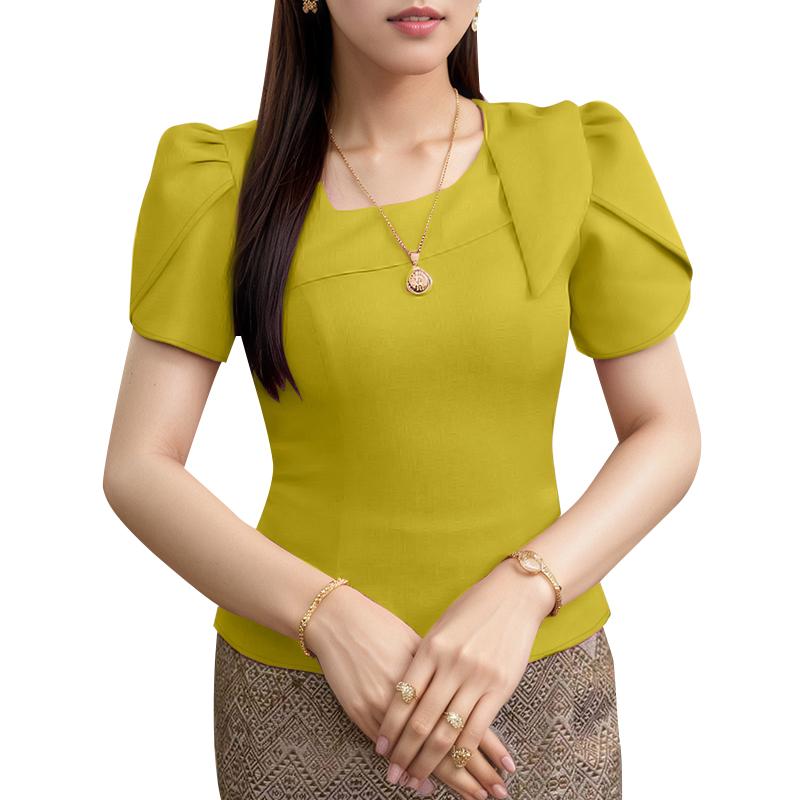 

ZANZEA Женская летняя блузка с квадратным вырезом, повседневная, с коротким рукавом 3XL