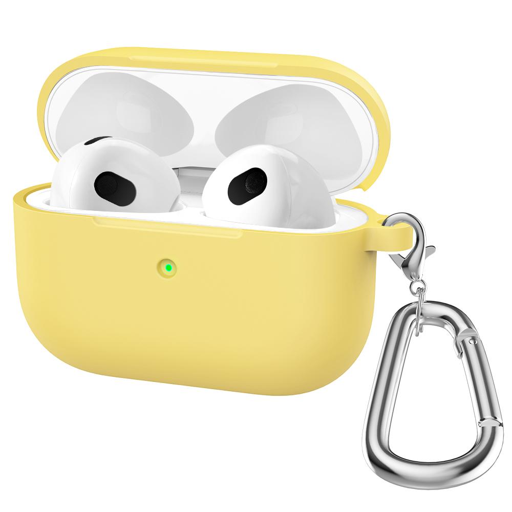 Silicone Cases For Apple Airpods 3rd generation Protective Shockproof Wireless Earphones Cover With Hook for air pods 3 Box Bags