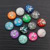 40 Stück 8mm 10mm 12mm Runde Eingebettete Metallfolie Flache Rückseite Harz Cabochons Kuppel DIY Ohrringe Schmuckherstellung Zubehör Fundstücke