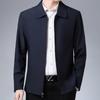 2024 Spring/Autumn High-Quality Lapel Jacket for Middle-Aged and Elderly Men - Fashionable Business Casual Outerwear