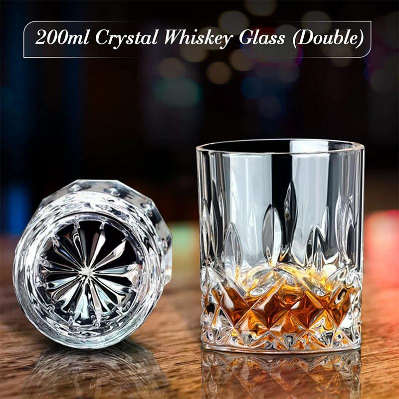 Regalo Festa del Papà per Uomini Set di Pietre per Whiskey 8 Pezzi Cubetti di Ghiaccio in Granito + 2 Pezzi Bicchieri per Whisky in Scatola di Legno Regalo per Papà