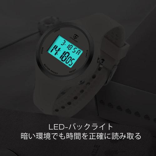 Stylish slim digital wristwatch for women, waterproof, and simple design. Multi-function watch with alarm, date, day of the week, stopwatch, and LED l