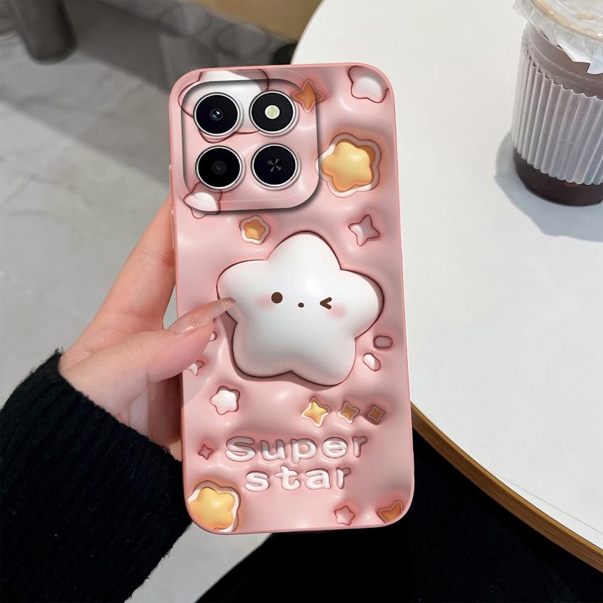 For Huawei Honor X6C X7C 400 Pro Lite Phone Case Pretty Pink Cloud Patterns Liquid Silicone Newly Upgrade Anti Drop Protective Covers For Huawei Shell