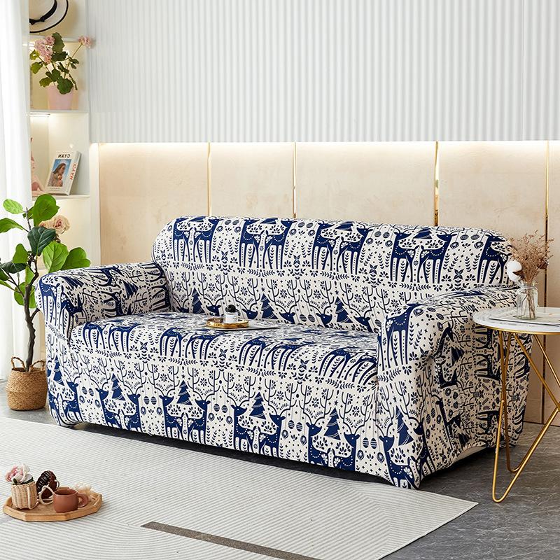 Stretchy Christmas Sofa Cover Soft Sofa Slipcovers For Living Room Washable Furniture Protectorastic Bottom For Kids, Pets