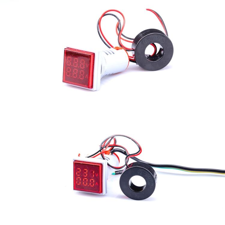 AD16-22FVA Square Signal Indicator Type Mini Digital Display AC Voltage And Current Meter