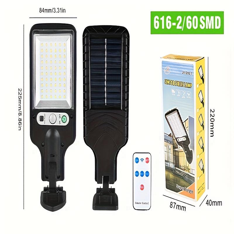 1pc 2200W Outdoor Solar Sensor Street Light, Human Body Induction Garden Light With Remote Control, LED Wall Light Waterproof Garden Light
