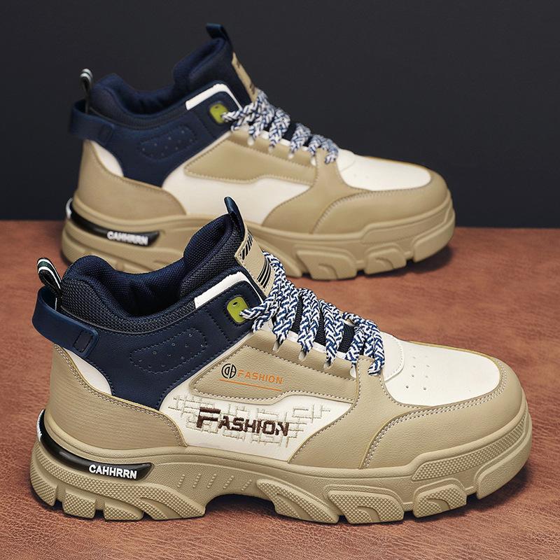 Autumn and Winter High-top Martin Boots Tooling Locomotive Shoes Versatile Casual Shoes Trendy Shoes Outdoor Men's Shoes