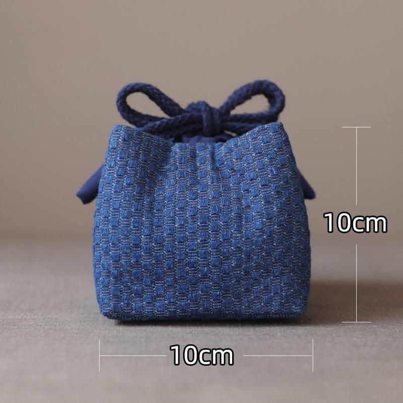 Teetassen-Tasche Tragbare Reise-Teegeschirr-Aufbewahrungstasche Teekannen Vier oder Sechs Tassen Große Stofftasche Outdoor-Organizer Denim-Organizer