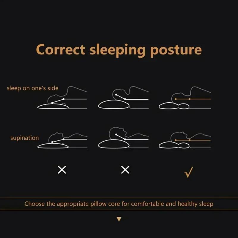 2025 New Type of household soy fiber massage SPA sleep pillow for sleep Aid, neck protection, orthopedic neck pillow