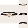 Summer Women Metal Dress Belt With Unique Button Pattern And Elastic Waist