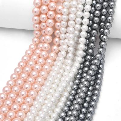 Perle di Conchiglia Colorate Lucide 6-10mm per la Creazione di Gioielli Fai da Te