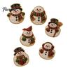 Reindeer Kitchen Decor 6Pcs DIY Faux Pearl Painting Fridge Magnet, Santa Snowman Stocking Tree Refrigerator Magnets Gingerbread Snowflake Handmade