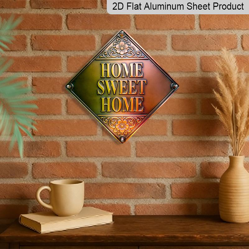 2D Flat, 1pc Vintage Cat-Themed Metal Wall Sign - Retro Kitten Decor with Cute Tabby Cats & Paw Prints - Aluminum Plaque Suitable for Living Room