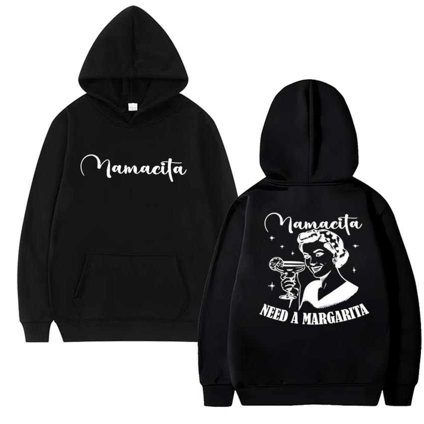 Hot Sale Mamacita Needs A Margarita Lemon Double Sided Printed Sweatshirt Unisex Fashion Y2k Hoodie Men Women Fleece Pullovers