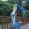 Miao Ethnic Costume for Girls - Blue Batik Photography Set