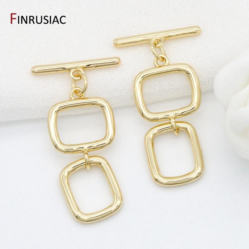 14K Gold Plated Toggle Clasps Hooks For Bracelets Necklace Making Jewelry Supplies 2026 New Design OT Clasps Accessories