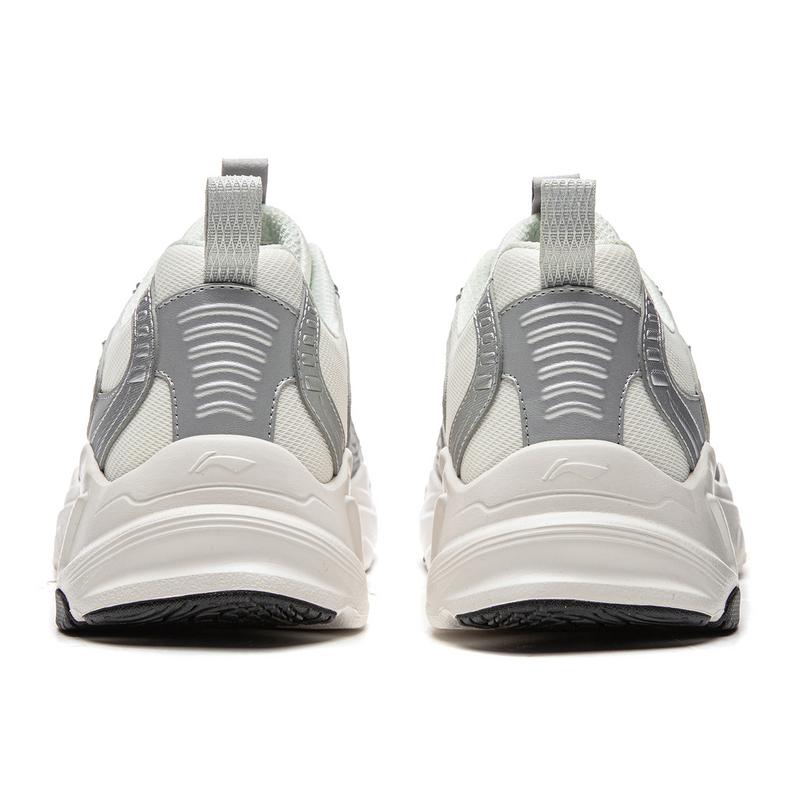 Li Ning Sports Lifestyle Series Synthetic Leather Fashion Trend Shock Absorption Rebound Low Top Casual Shoes Unisex Casual Shoes AGLV173-3