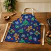 Waterproof Oil Proof Grill Apron Christmas Apron, Santa Claus/Elk/Gingerbread Man/Snowman Print Cooking Bib, Theme Baking Uniform Non-woven