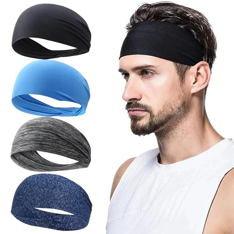 1-8PC sweatband for men women elastic sport hairbands head band yoga headbands headwear headwrap sports workout hair accessories