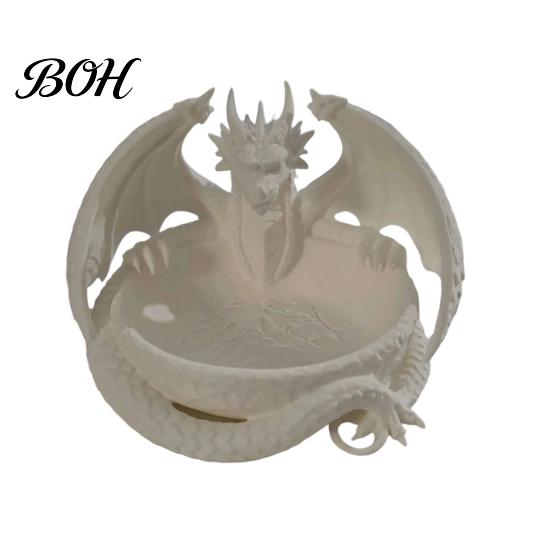 Mittelalterliche Drachen-Dekoration 3D-gedruckte Aufbewahrungsschale für Schmuckschlüssel, Dekorative Schreibtisch-Organisation mit langlebiger Pla-Box Detaillierte Fantasy-Schuppen &
