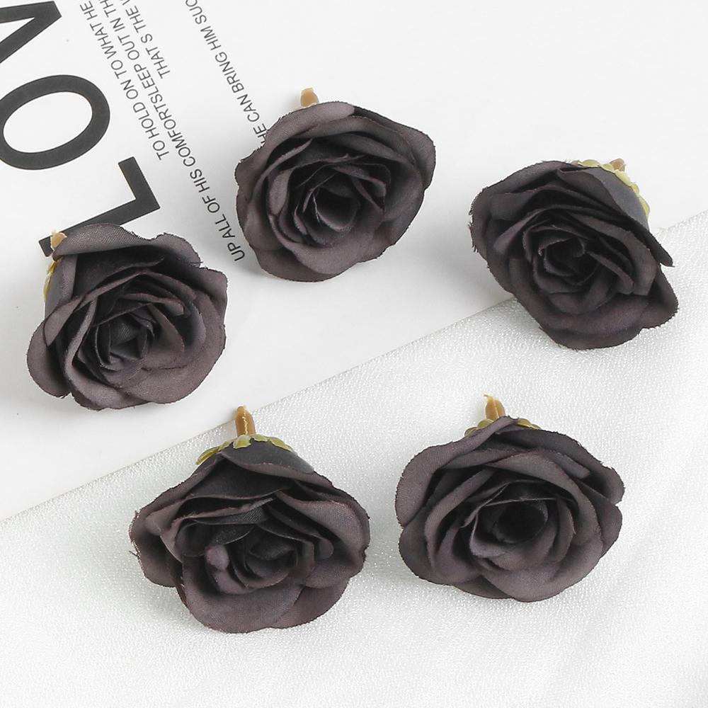 10 Stück Rose Künstliche Blumen 7CM Seide Gefälschte Blütenköpfe Für Heimdeko Hochzeit Hochzeitsdekoration DIY Handwerk Girlandenzubehör