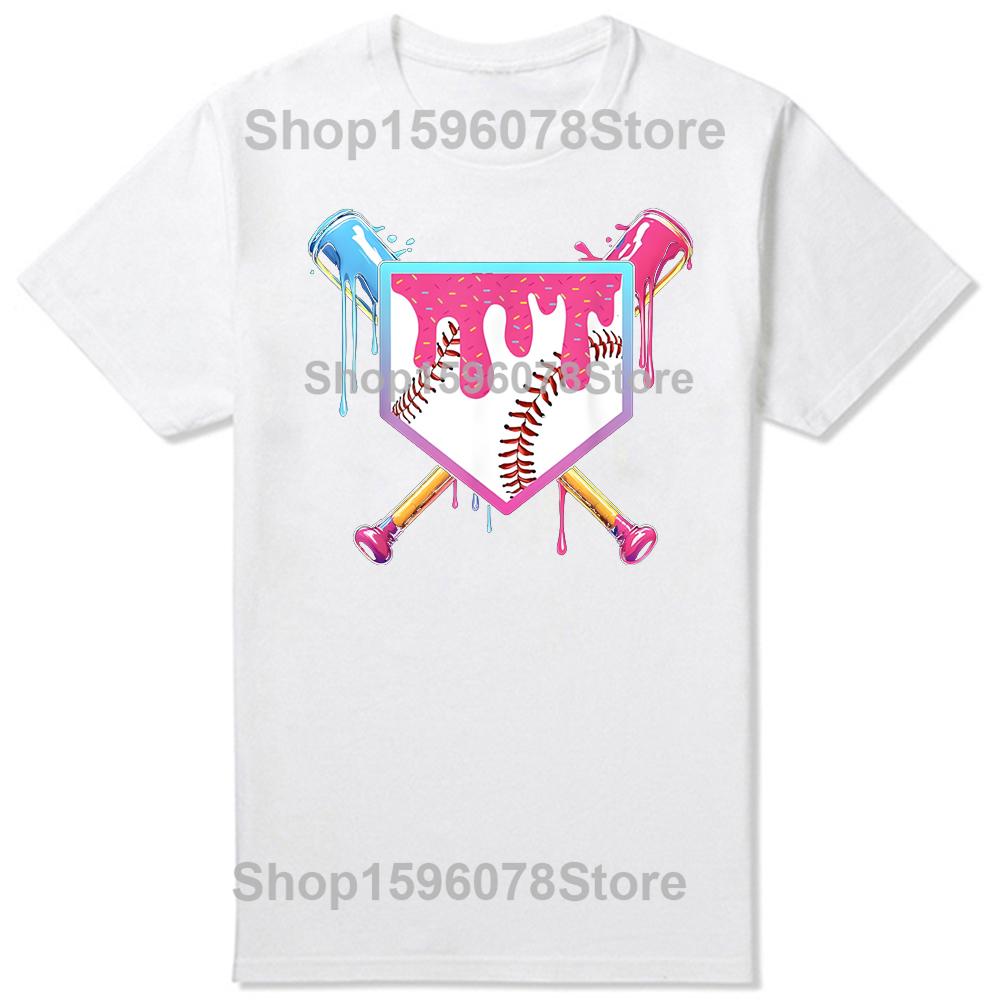 Funny Baseball Ice Cream Graphic T Shirts Unisex Unisex Pure Cotton Humor Streetwear Tee Shirt Short Sleeve Unisex Loose Clothing