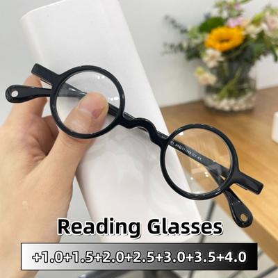 Vintage Small Round Frame Presbyopia Glasses HD Anti Blue Light Pressure Resistant Durable Eyewear