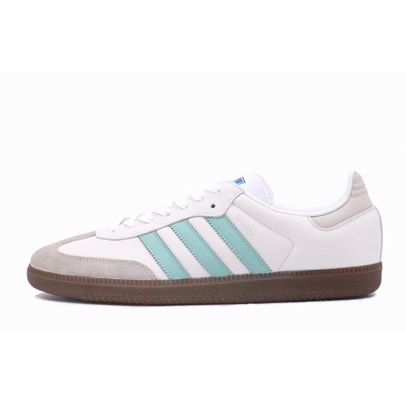 

Adidas Originals SAMBA OG Abrasion Resistant, Lightweight, And Breathable Low top Skateboard Shoes Unisex Green Beige B7580(Team25-xsc) 37⅓