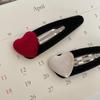 Lovely and Cute Heart Velvet Basic Simple Hairpin