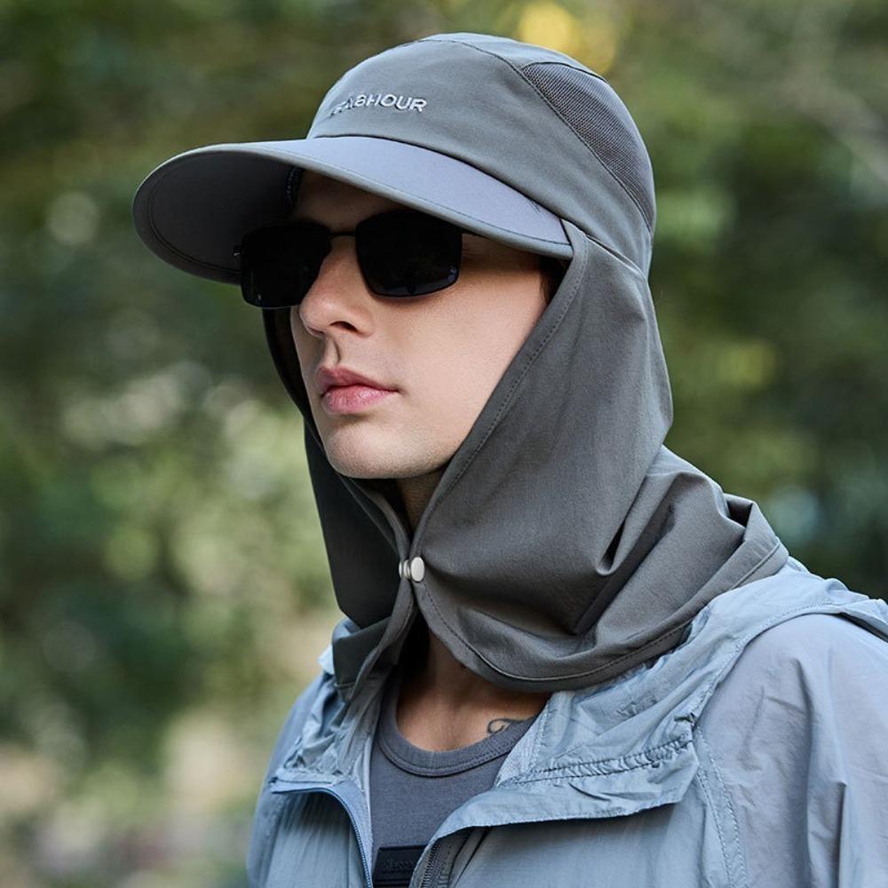 

Солнцезащитная шляпа с защитой от ультрафиолета, регулируемая рыболовная шляпа, новая пляжная шляпа в подарок темно серый